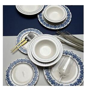 Jídelní sada 16 ks modrá/bílá/porcelán
