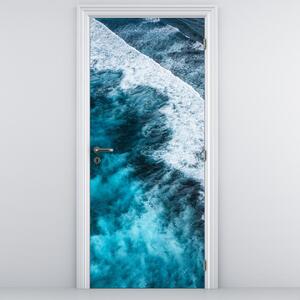 Fototapeta na dveře - Vlny na moři (95x205cm)