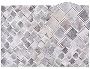 Šedý kožený koberec 160x230 cm AGACLI