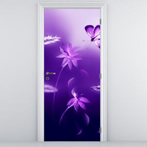 Fototapeta na dveře - Motýlí louka (95x205cm)
