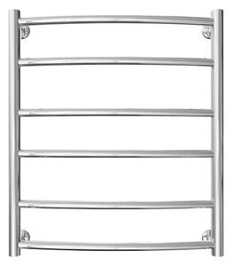 Koupelnový žebříkový radiátor INOX CLASSIC 122W/230V 57x53 cm nerez/lesklý chrom