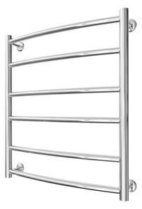 Koupelnový žebříkový radiátor INOX CLASSIC 122W/230V 57x53 cm nerez/lesklý chrom