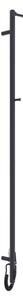 Koupelnový radiátor RAY 35W/230V 150x30 cm IP44 nerez/antracit