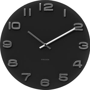 Nástěnné hodiny Vintage kulaté černé