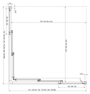 Ravak 15V701R2Z1 - Sprchové dveře SUPERNOVA 90x198 cm bílá