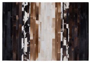 Černo-béžový kožený koberec 140x200 cm DALYAN
