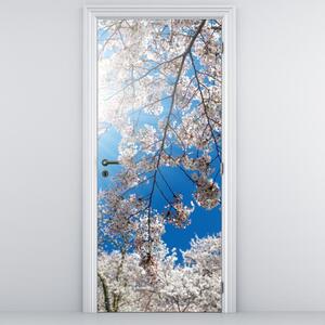 Fototapeta na dveře - Třešňové květy (95x205cm)