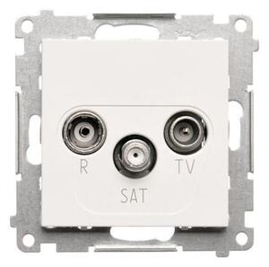 Zásuvka R-TV-SAT Simon 55 koncová modul bílá matná
