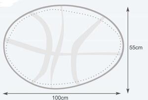 Sedací vak Basketbalový míč ekokůže TiaHome - žlutá