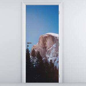 Fototapeta na dveře - Noční vrchol hor (95x205cm)