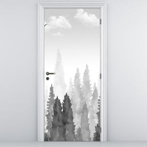 Fototapeta na dveře - Vrcholky lesů (95x205cm)