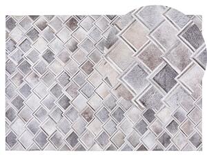 Šedý kožený koberec 140x200 cm AGACLI