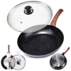 Tradiční pánev Vilde Black&Wood 28 cm granitová