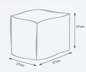 Sedací vak taburetka Cube S ekokůže - tmavě hnědá