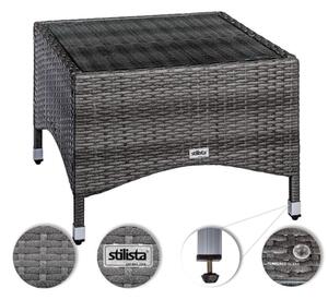 Stilista 90147 STILISTA Odkládací stolek, 58 x 58 cm, polyratan, černý