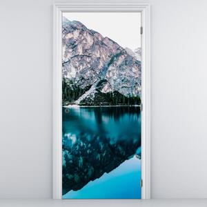 Fototapeta na dveře - Jezero v Alpách (95x205cm)