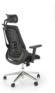 Kancelářská ergonomická židle GERONIMO — síť, černá