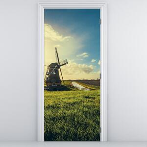 Fototapeta na dveře - Větrný mlýn (95x205cm)