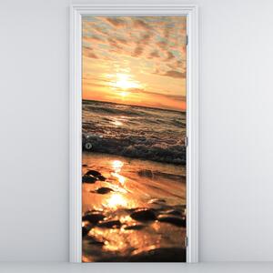 Fototapeta na dveře - Západ slunce do oceánu (95x205cm)