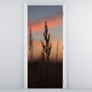 Fototapeta na dveře - Silueta rostliny (95x205cm)