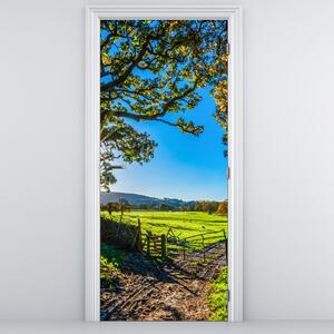 Fototapeta na dveře - Výhled na pole (95x205cm)