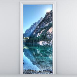Fototapeta na dveře - Vysokohorské jezero (95x205cm)