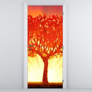 Fototapeta na dveře - Strom v záři slunce (95x205cm)