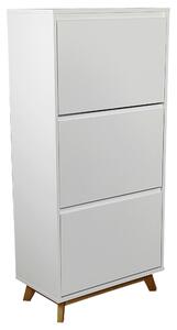 VYKLÁPĚCÍ BOTNÍK, přírodní barvy, bílá, kaučukové dřevo, 60/128/34 cm Xora - Online Only šatny & botníky, Online Only
