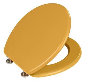 WENKO 25792100 - WC sedátko PRIMA 37x41 cm žlutá/stříbrná