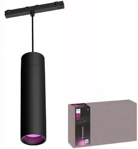 Stropní svítidlo LED Závěsné Světlo Perifo Černé 5,2W CCT RGB Philips HUE