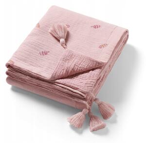Mušelínová deka pro miminka 75x100 Babyono 1566/01 Růžová