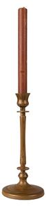 Mosazný antik kovový svícen Beini na úzkou svíčku - Ø 11*24 cm
