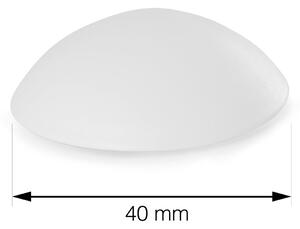 Walteco Dveřní zarážka, průměr 40mm, samolepicí, bílá, 6 ks