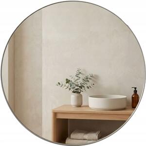Zrcadlo SCENA LIVING nástěnné kulaté kovový rám 800 x 800 mm