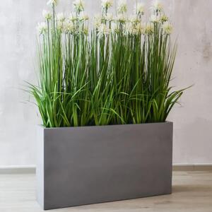 Květináč ELEMENTO SLIM, sklolaminát, šířka 90 cm, beton design, šedá