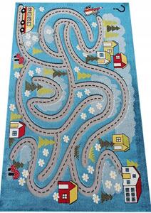 Dětský kusový koberec Color kids 02 modrý 100x150