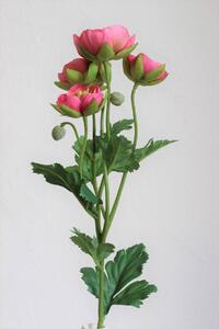 Růžový umělý ranunculus 61cm