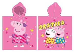 Carbotex Dětské pončo 50 × 115 cm ‒ Prasátko Pepina a Suzy