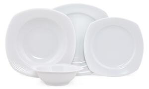 Jídelní sada 24 ks bílá/porcelán