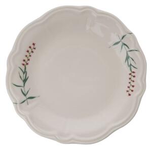 Jídelní sada 24 ks bílá/zelená/porcelán