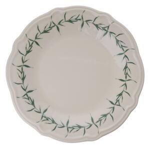 Jídelní sada 24 ks bílá/zelená/porcelán