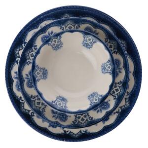 Jídelní sada 24 ks modrá/bílá/porcelán
