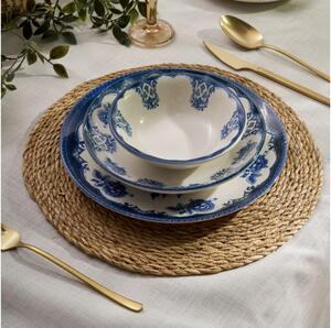 Jídelní sada 24 ks modrá/bílá/porcelán