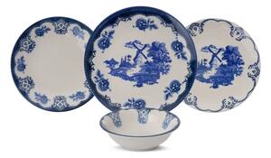 Jídelní sada 24 ks modrá/bílá/porcelán