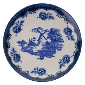 Jídelní sada 24 ks modrá/bílá/porcelán