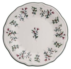 Jídelní sada 24 ks bílá/zelená/porcelán