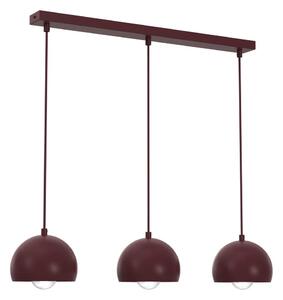 Lustr na lanku SOOL 3xE27/15W/230V burgundy