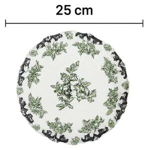 Jídelní sada 24 ks bílá/zelená/porcelán