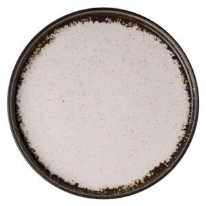 Jídelní sada 24 ks bílá/hnědá/porcelán