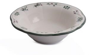 Jídelní sada 24 ks bílá/zelená/porcelán